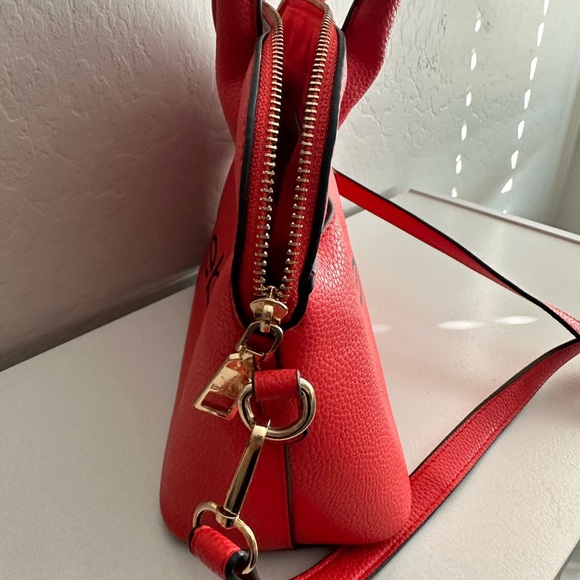 Bebe Fabiola Mini Dome Purse Ruby Red & Black - Picture 2 of 12